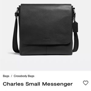 Coach Charles Small Messenger bag black leather